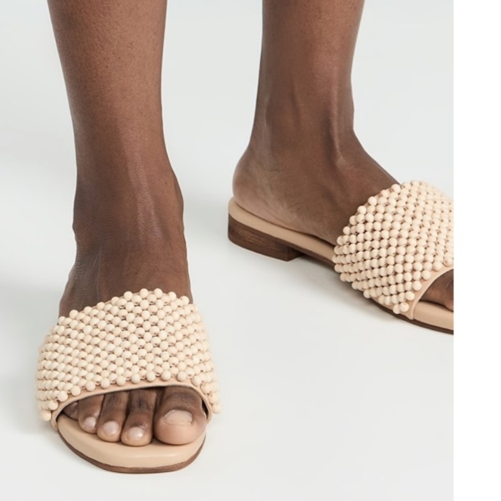 Tuckernuck KAANAS Aju Hand Beaded Slide Sandals SIZE 5